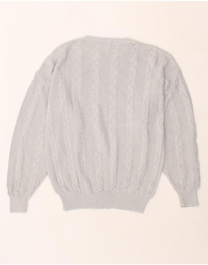 VINTAGE Womens Crew Neck Jumper Sweater IT 50 XL Blue Cotton Vintage Vintage and Second-Hand Vintage from Messina Hembry 