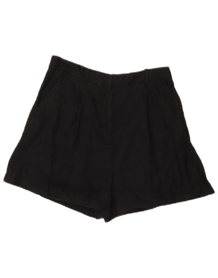 Zara Shorts Chino feminino de cintura alta médio W28 preto