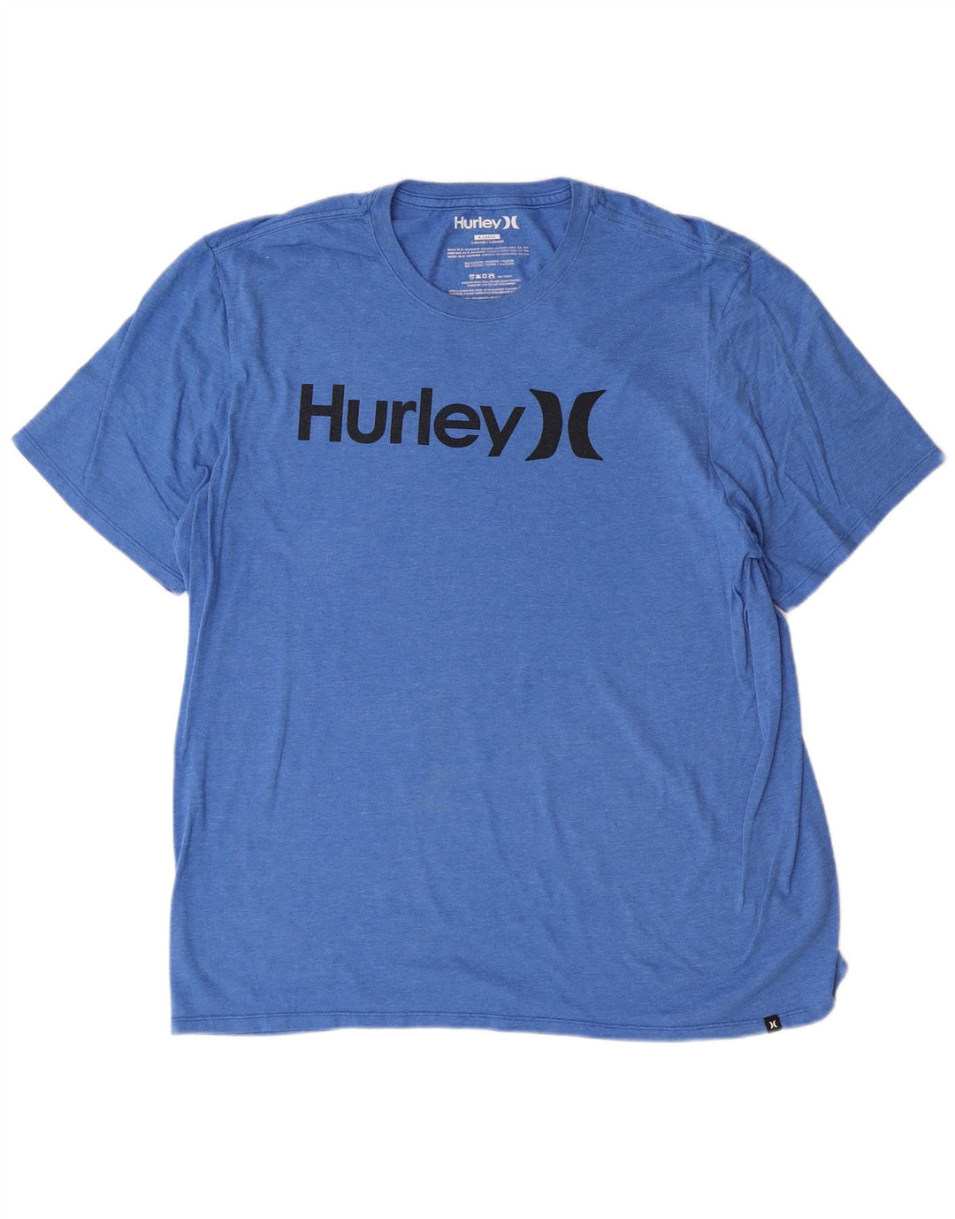 Camiseta gráfica masculina Hurley XL azul poliéster