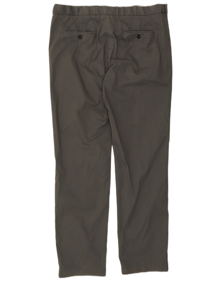 Calça chino masculina Marks & Spencer de ajuste regular W38 L32 algodão verde
