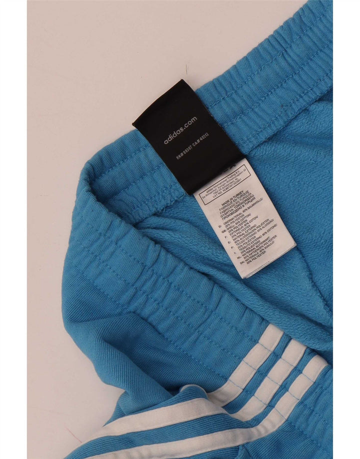 Calça de treino masculina Adidas Joggers grande algodão azul