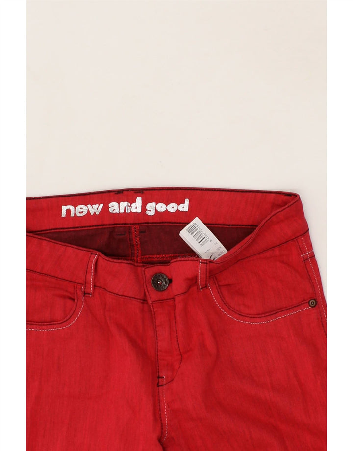 DESIGUAL Womens Slim Casual Trousers W32 L30 Red Cotton Vintage Desigual and Second-Hand Desigual from Messina Hembry 