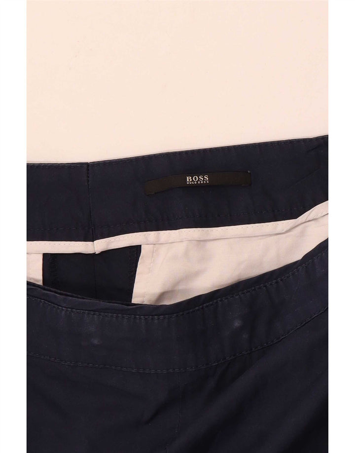Hugo Boss Womens Chino Shorts Grande W32 Azul Marinho