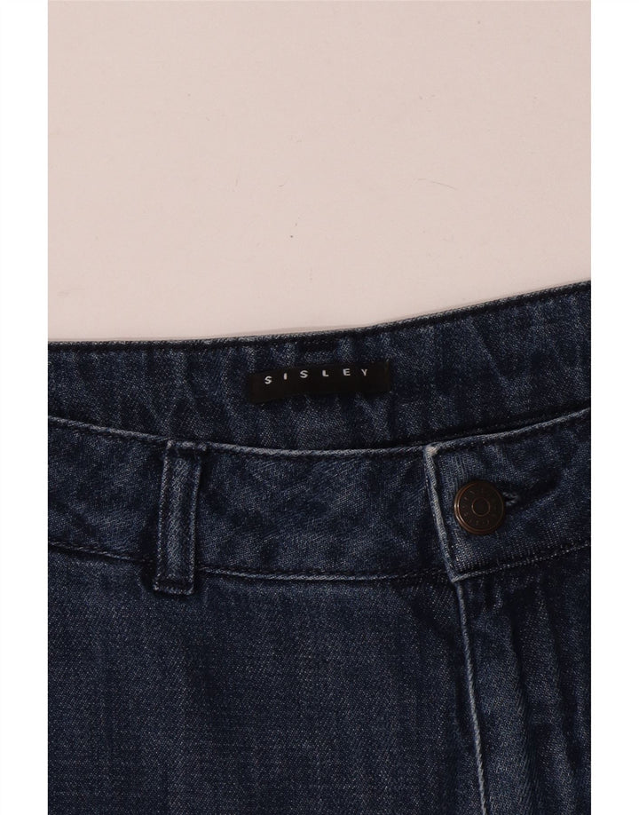 Jeans retos femininos Sisley W30 L30 azul