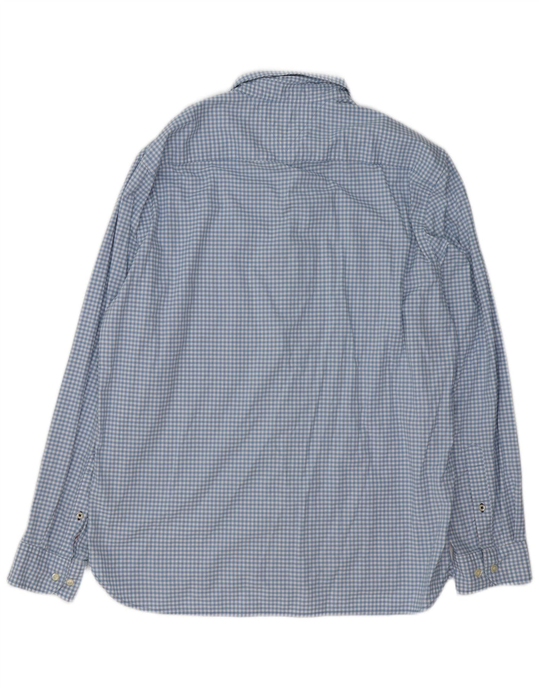 Camisa masculina TOMMY HILFIGER Regular Fit XL algodão xadrez azul