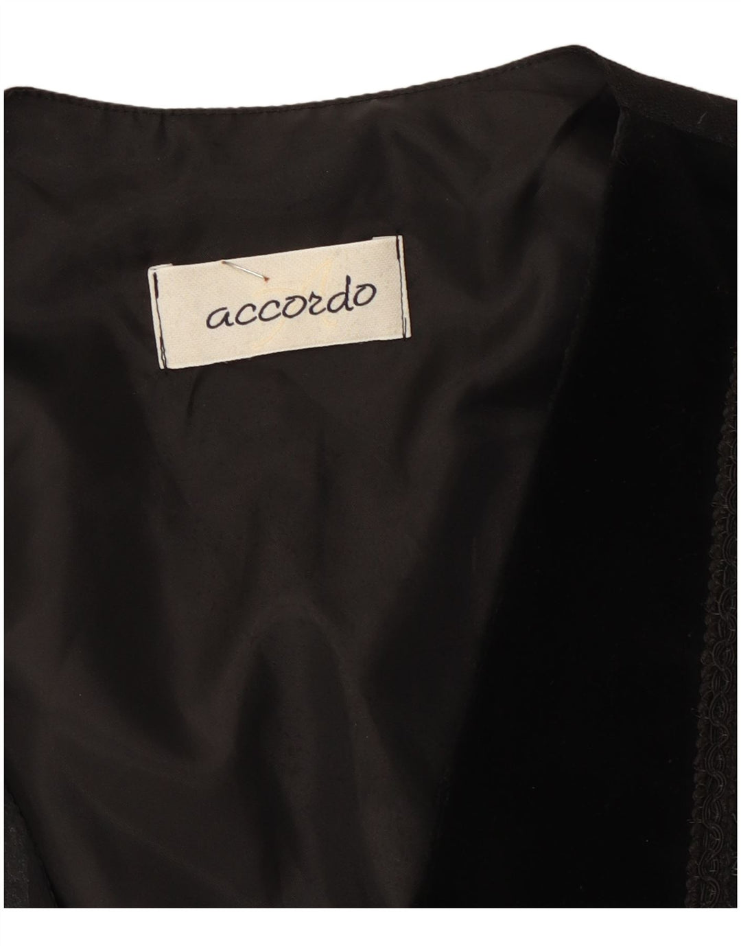 Colete feminino ACCORDO UK 14 médio preto patchwork