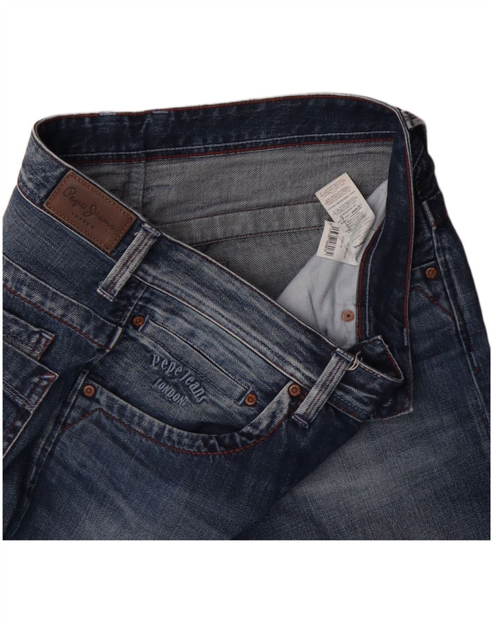 PEPE JEANS Jeans reto masculino W33 L34 azul algodão