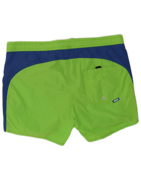 Arena Mens Natação Shorts Poliéster Colourblock Verde Médio