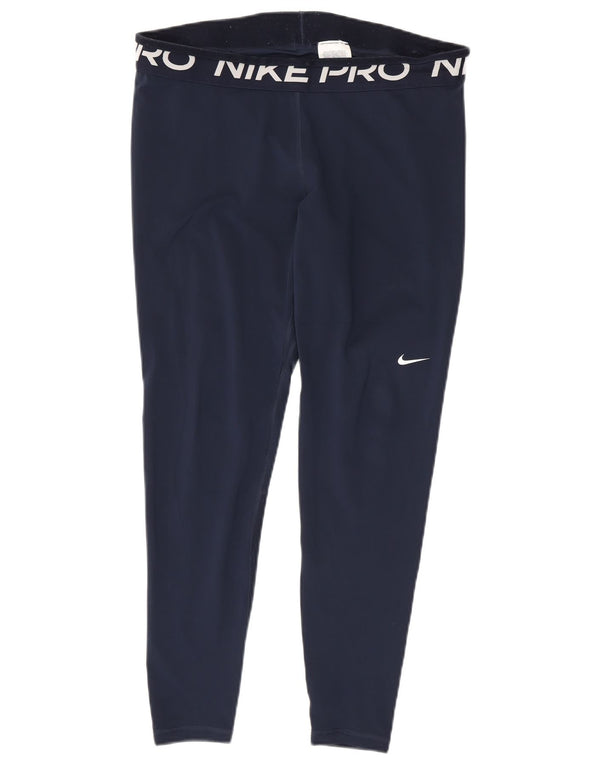 Leggings Nike Feminino Graphic Crop UK 18 XL Azul Marinho Poliéster Esportes