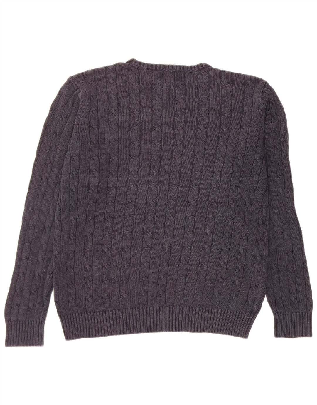 Suéter masculino Marks & Spencer Blue Harbor com gola redonda grande azul marinho