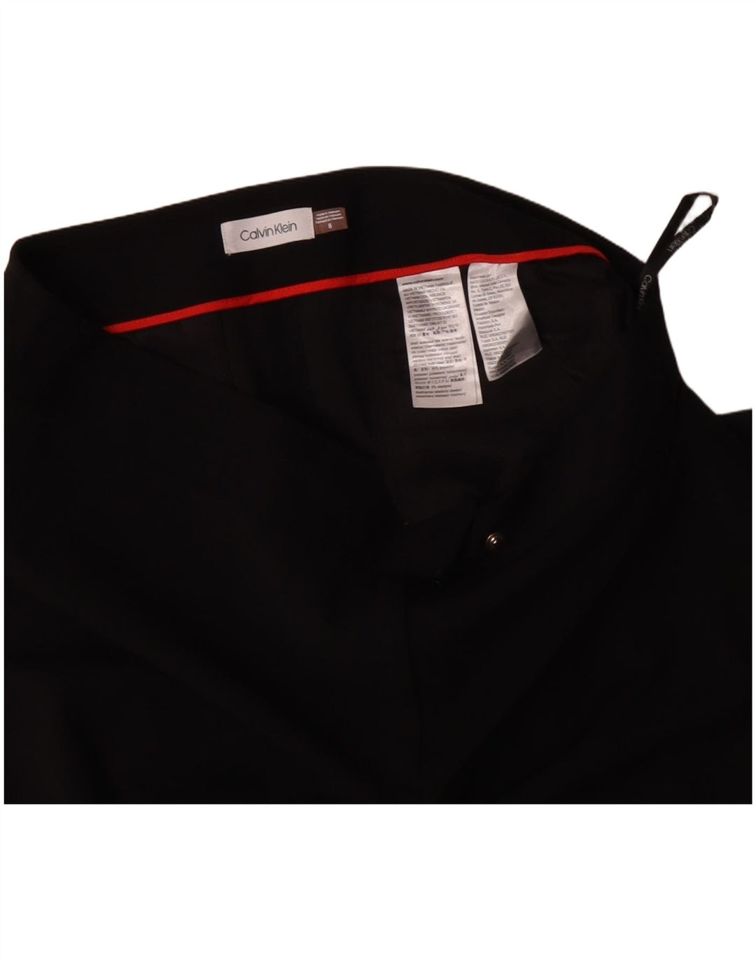 Calça chino reta feminina Calvin Klein US 8 médio W30 L28 preta