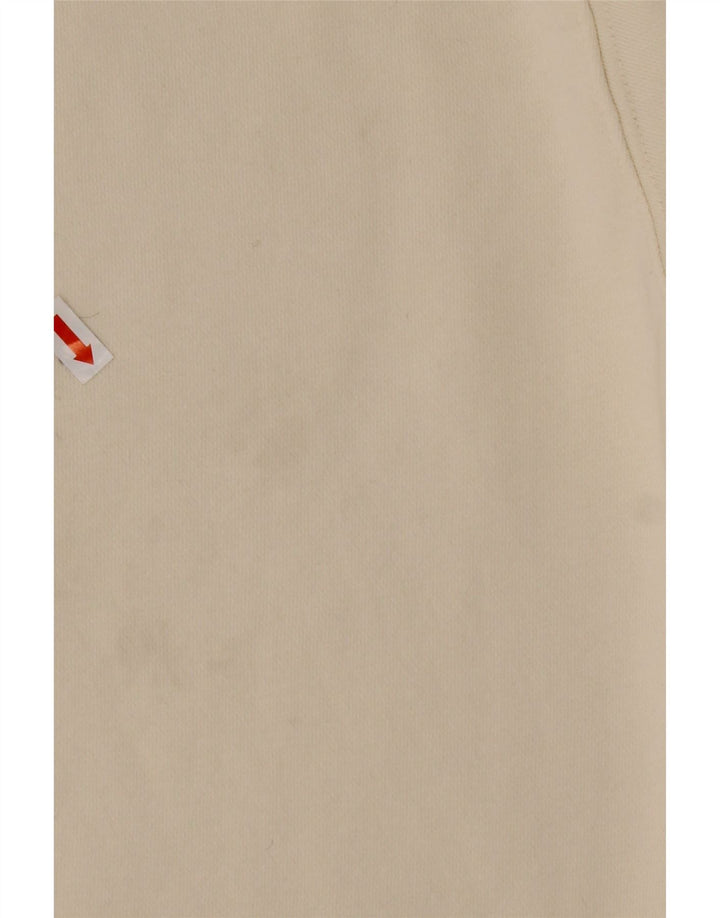 Suéter masculino REEBOK solto com zíper e gola em algodão branco médio