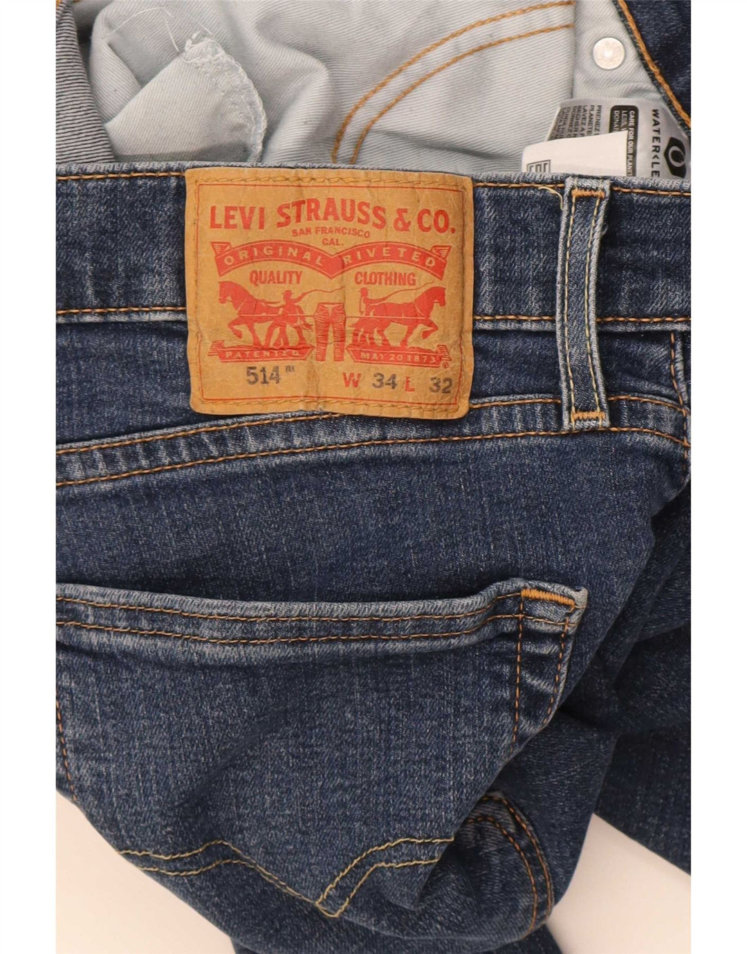Calça Jeans Levis 514 Slim Masculina W34 L32 Azul Algodão