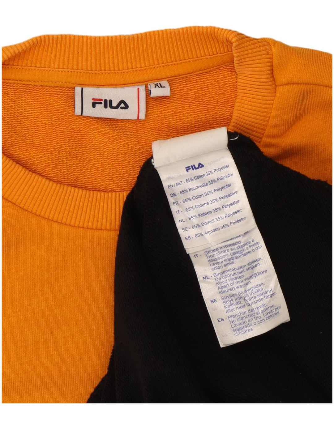 FILA Moletom Gráfico Masculino Jumper XL Multicolorido Colourblock Algodão