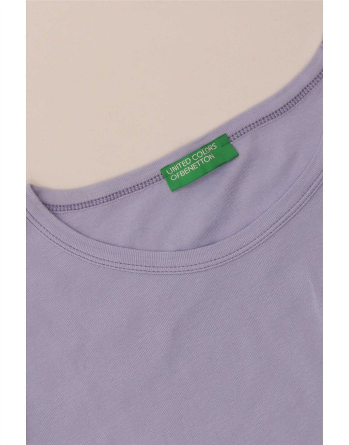 Camiseta feminina Benetton UK 12 médio roxo