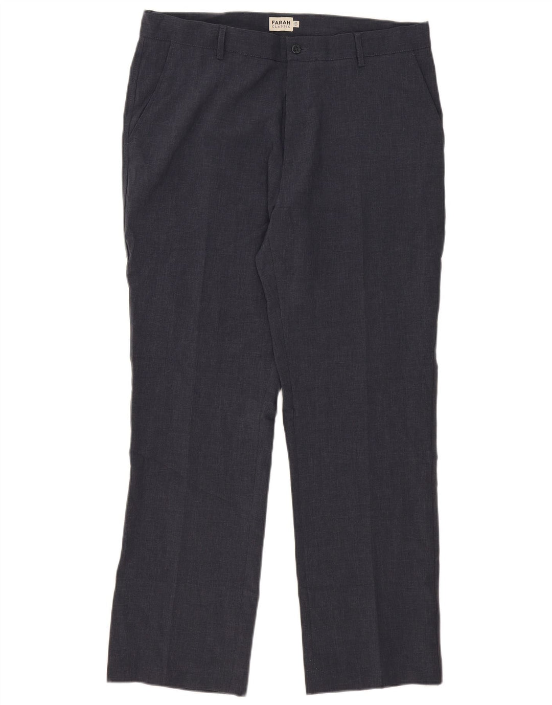 Calça masculina Farah Classic Fit Suit W38 L31 azul marinho poliéster
