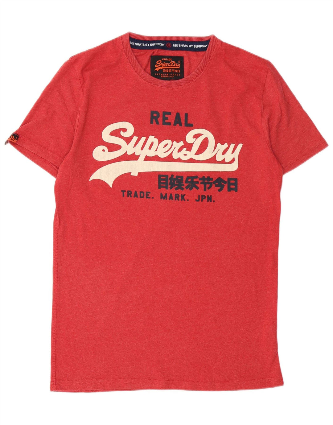 Camiseta masculina gráfica SUPERDRY Top médio algodão vermelho
