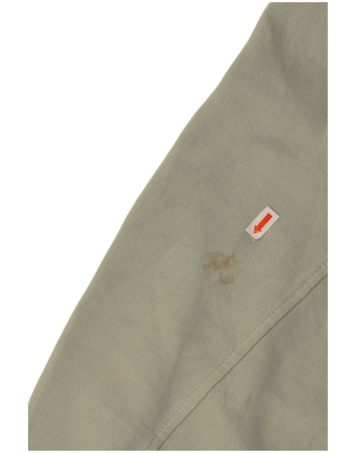 Suéter feminino ZARA manga 3/4 cropped Reino Unido 14 algodão verde médio