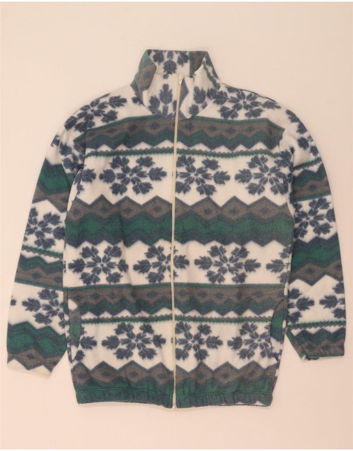 Jaqueta de lã masculina vintage UK 38 média multicolorida Fair Isle