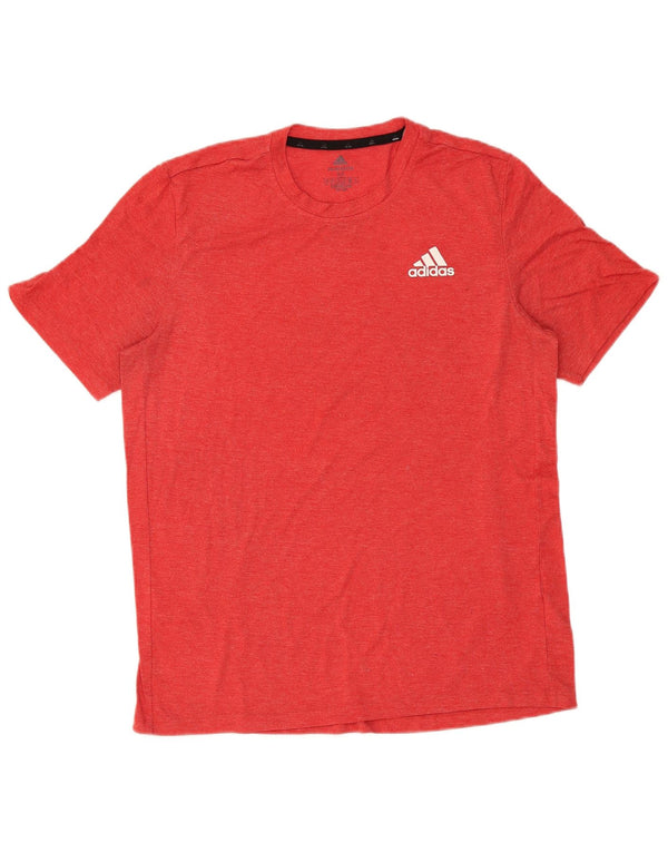 Adidas Mens Aeroready Camiseta Top Médio Poliéster Vermelho