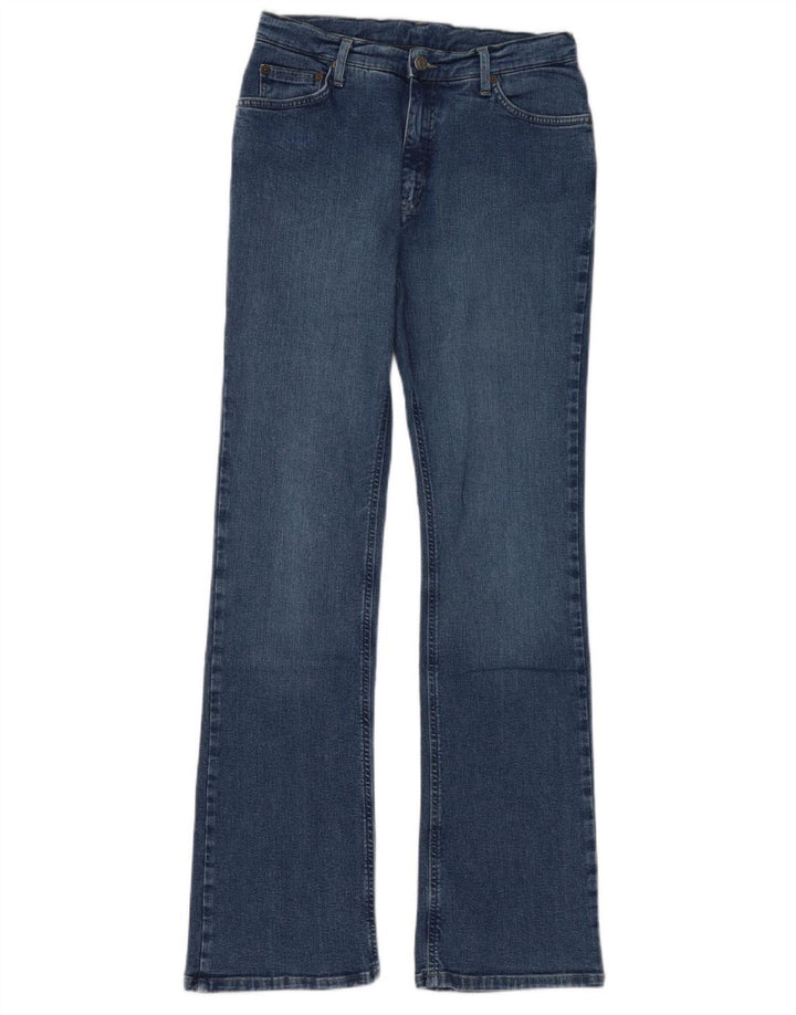 Rifle feminino bootcut jeans W31 L33 azul marinho algodão