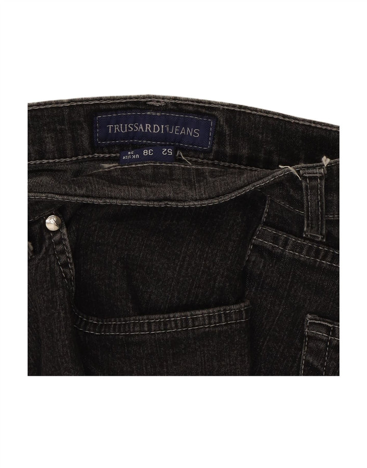 Jeans slim feminino TRUSSARDI W36 L26 algodão preto