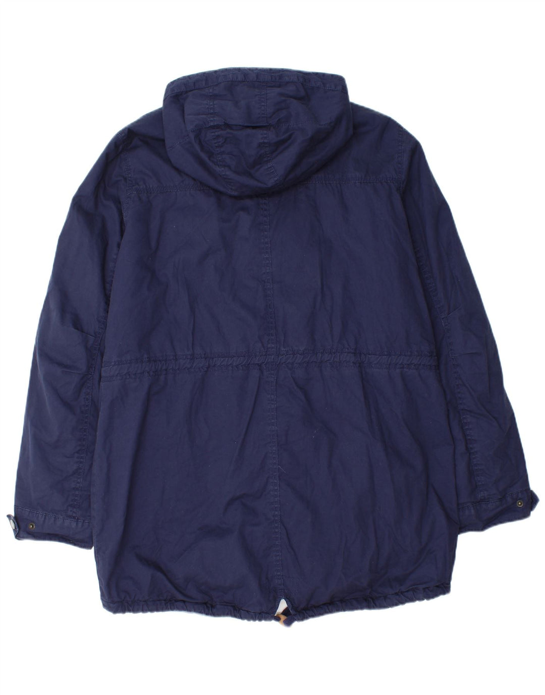Jaqueta Parka com capuz feminina Fat Face Reino Unido 18 XL algodão azul marinho
