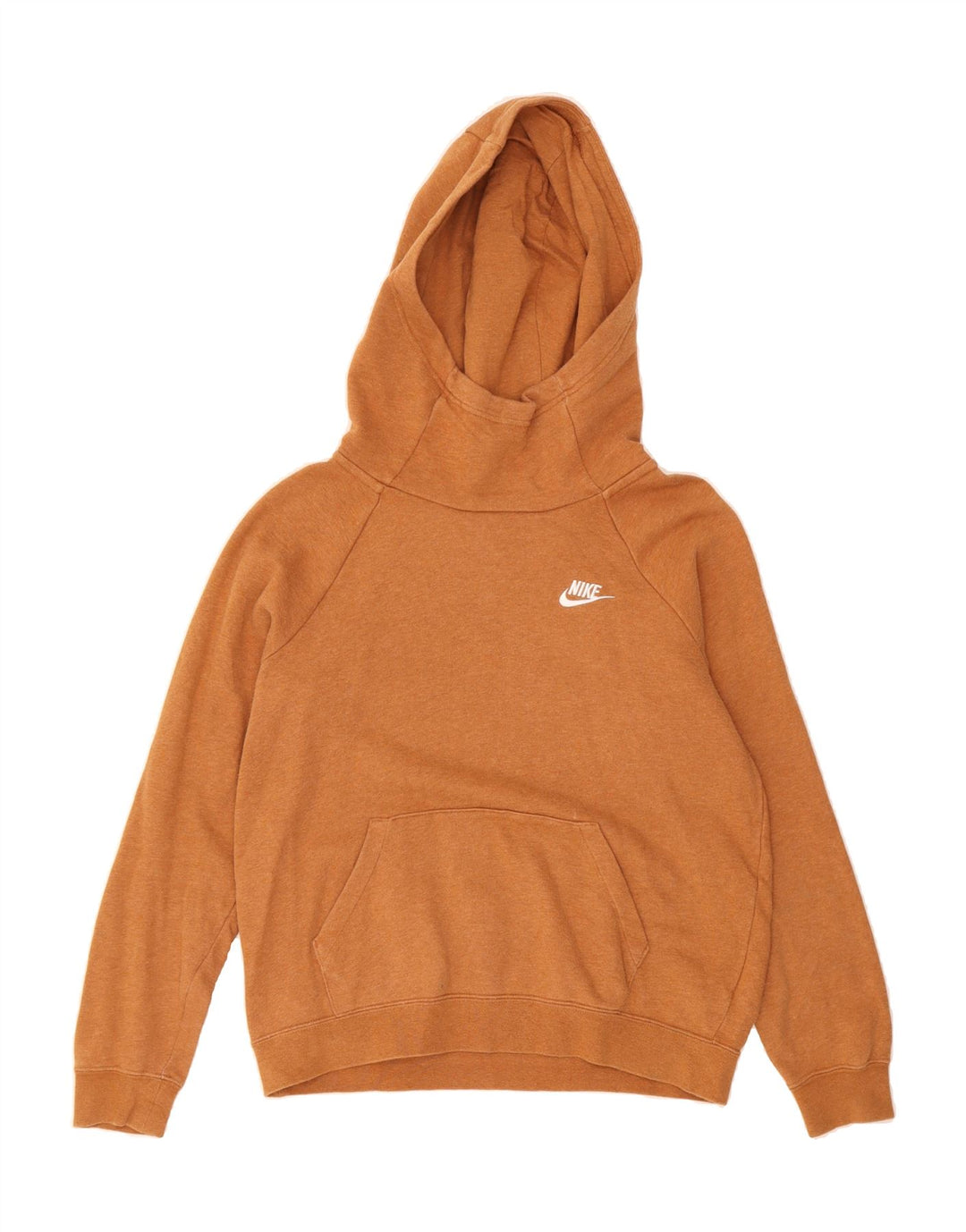 NIKE Womens Oversized Hoodie Jumper UK 10 Small Brown Cotton Vintage Nike and Second-Hand Nike from Messina Hembry 