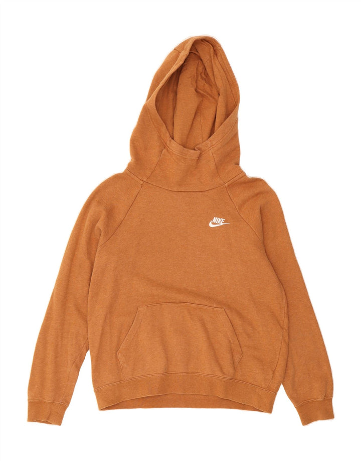 NIKE Womens Oversized Hoodie Jumper UK 10 Small Brown Cotton Vintage Nike and Second-Hand Nike from Messina Hembry 