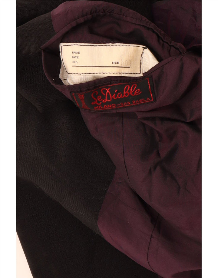 Jaqueta blazer masculina San Babila Milano com 1 botão Reino Unido 40 grande preta