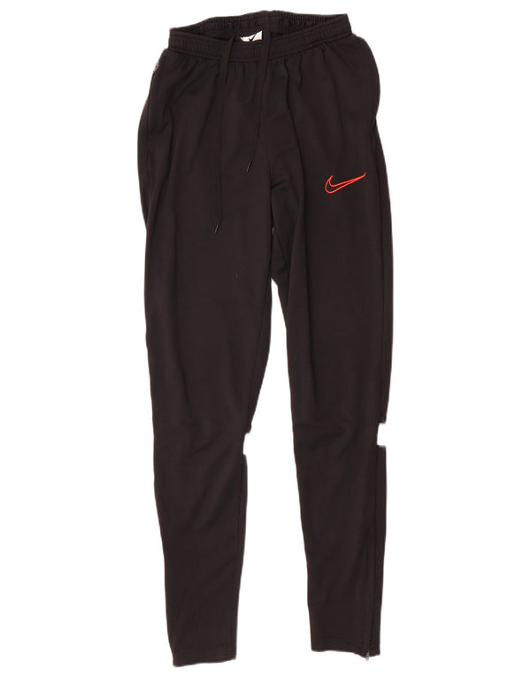 Calça de treino masculina Nike Dri Fit pequena preta colorblock poliéster