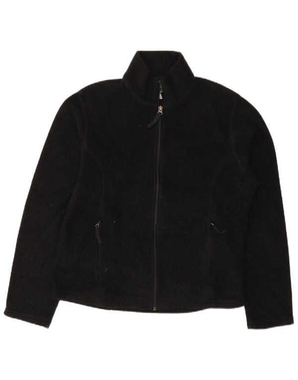 Jaqueta de lã feminina L.L.Bean UK 14 poliéster preto médio