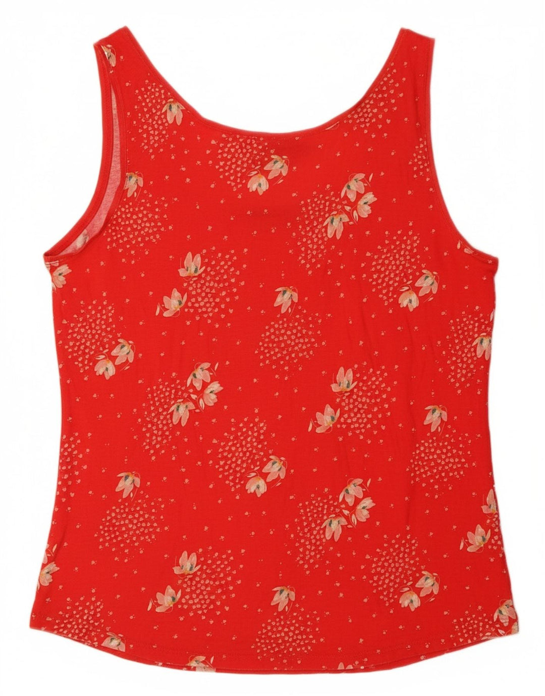 Colete feminino OASIS UK 14 grande viscose floral vermelha