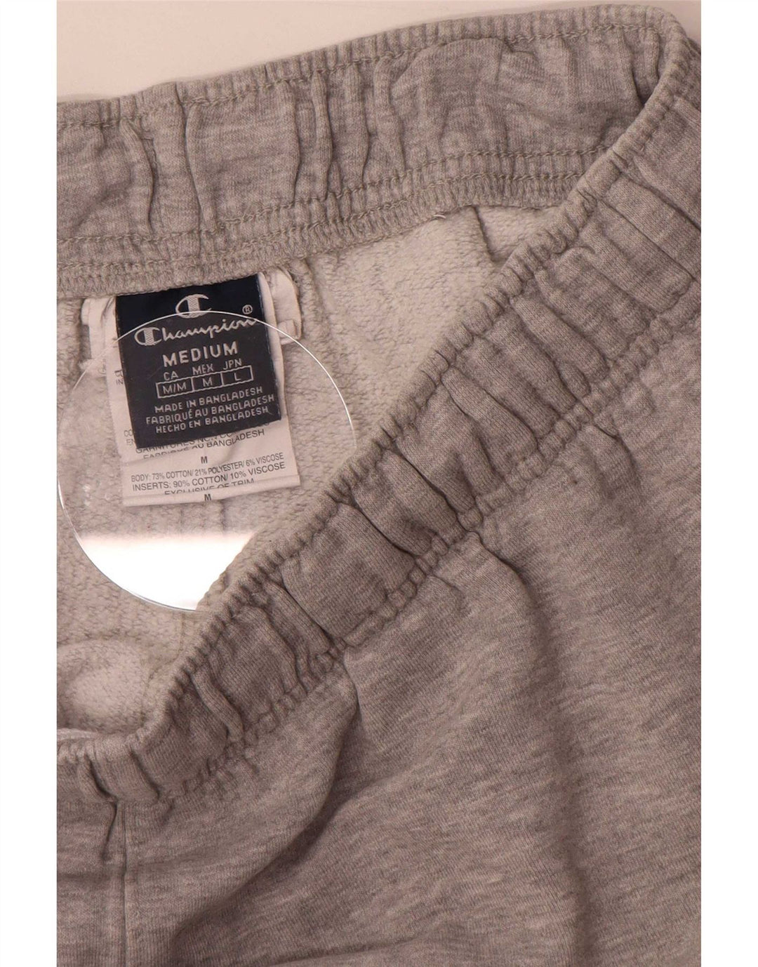 Shorts esportivos gráficos masculinos Champion algodão cinza médio