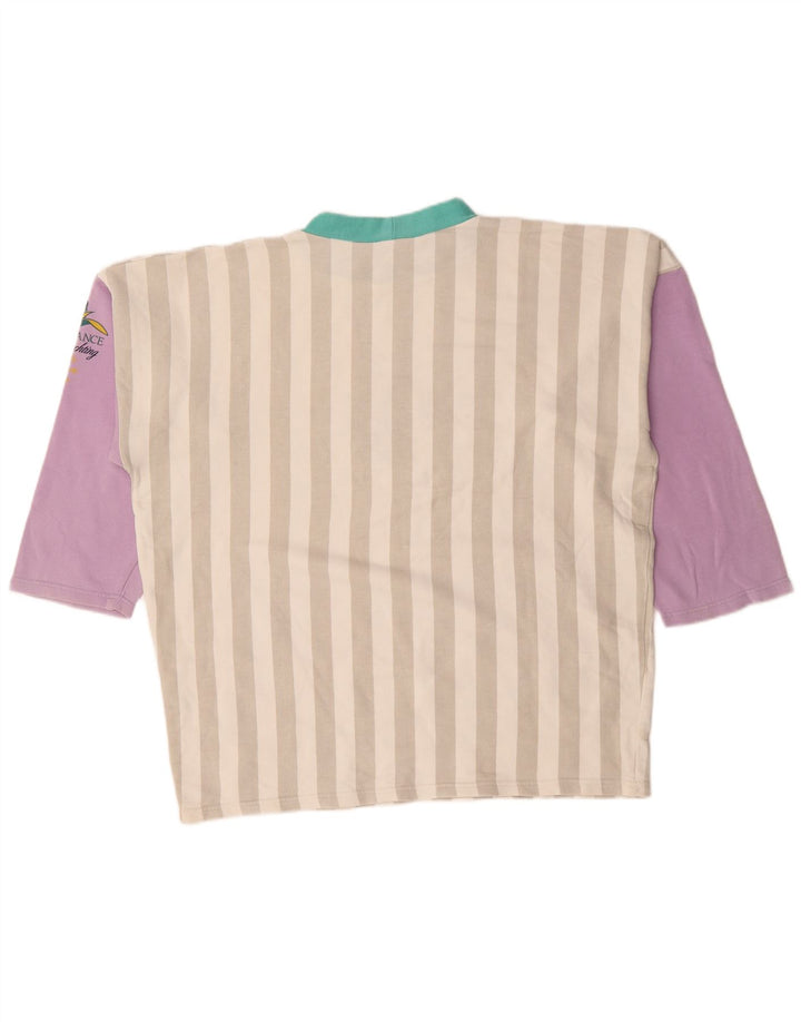 Top gráfico feminino Endurance manga comprida UK 18 XL listrado multicolorido
