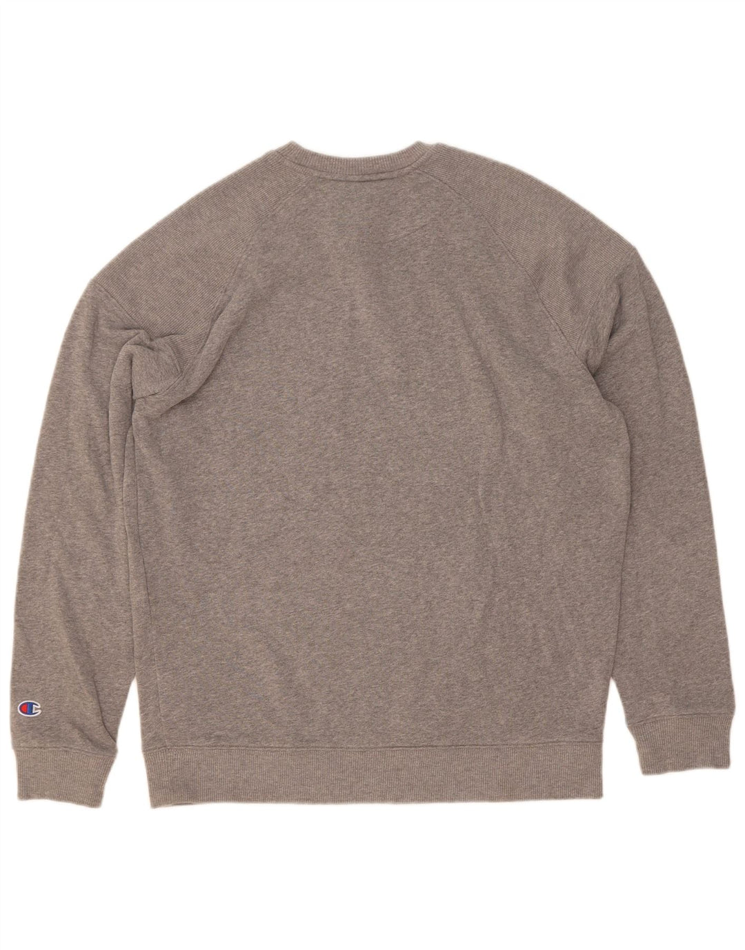 Champion moletom masculino jumper poliéster manchado cinza médio