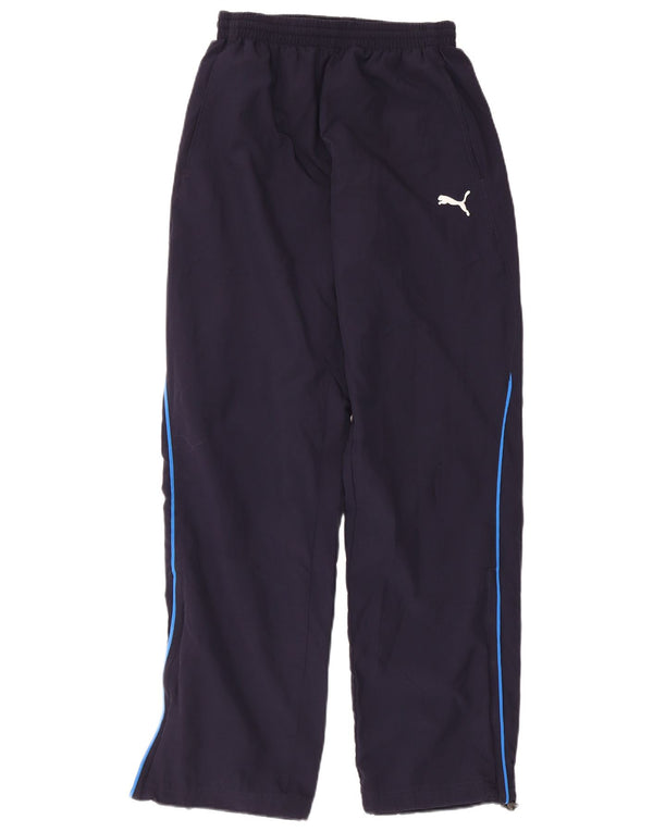 Calça de treino masculina Puma pequena azul marinho poliéster