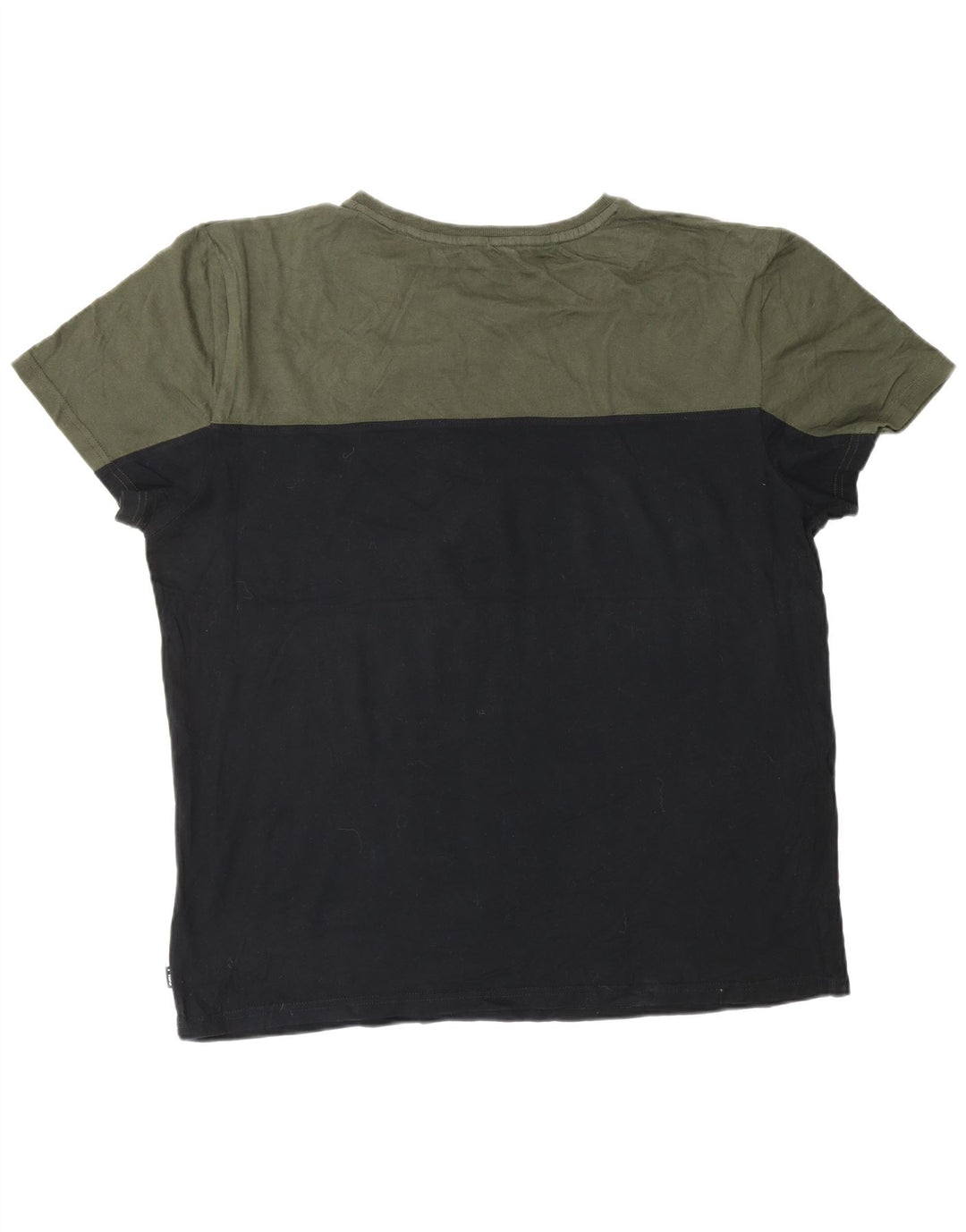 Camiseta masculina Fila Top 2XL algodão colorblock preto