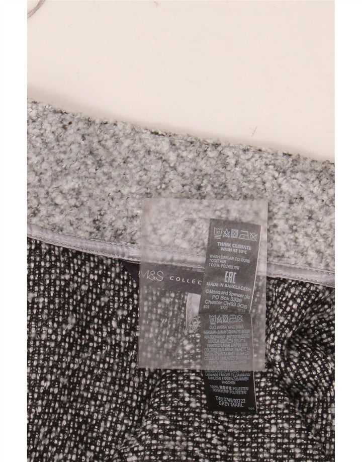 Sobretudo feminino oversized aberto MARKS & SPENCER UK 6 XS cinza manchado