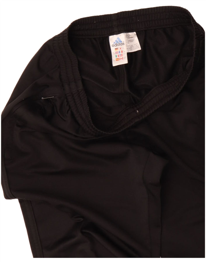 Calças de treino masculinas Adidas UK 36/38 poliéster preto pequeno