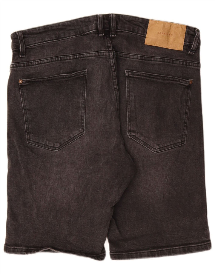 Shorts jeans masculino ZARA EU 46 XL W36 algodão cinza