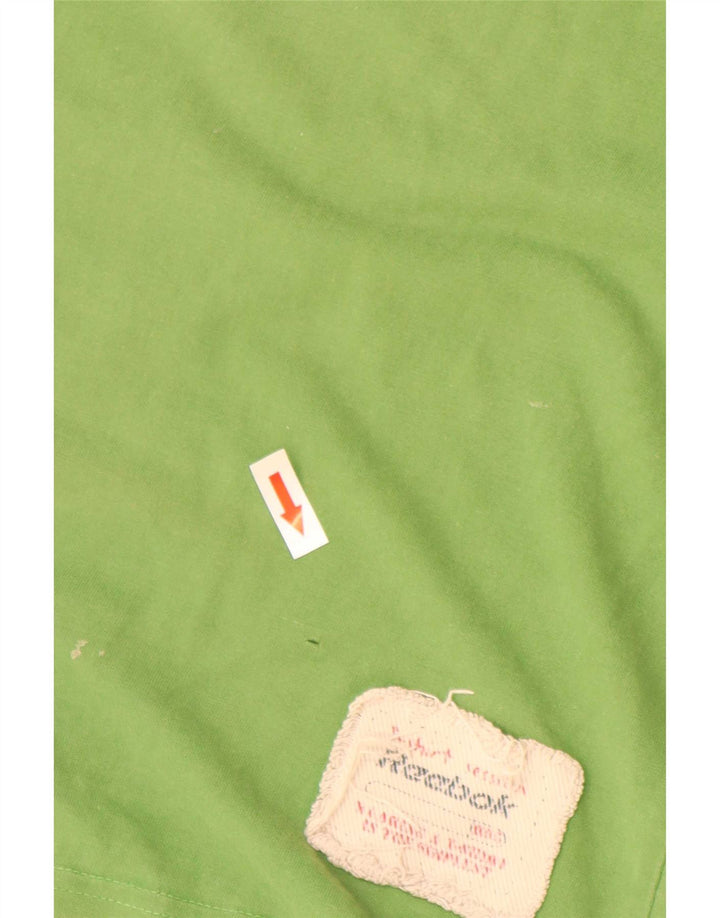 Camiseta gráfica masculina Reebok Top pequeno algodão verde