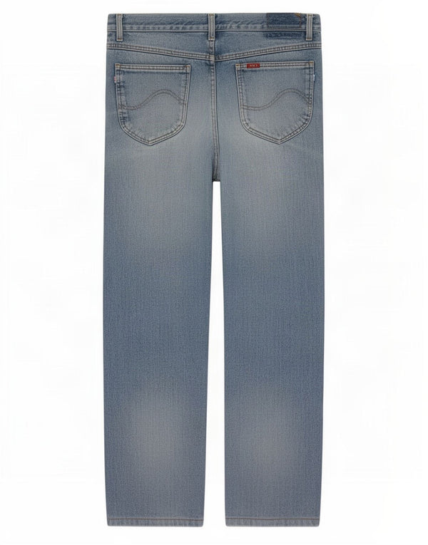 Rifle Mens Jeans Cônicos De Cintura Alta W34 L29 Azul