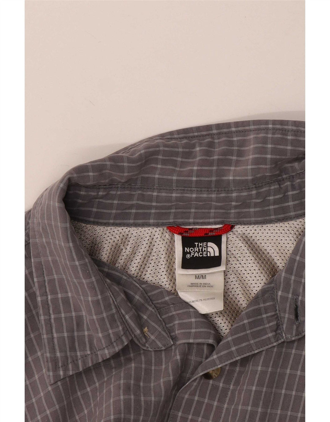 Camisa masculina de manga curta The North Face cinza médio xadrez modal