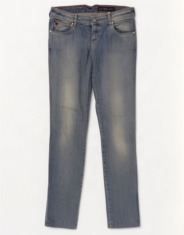 Calça jeans skinny feminina Armani W30 L32 algodão azul