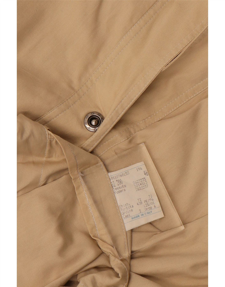Trench Coat feminino vintage IT 46 grande algodão bege
