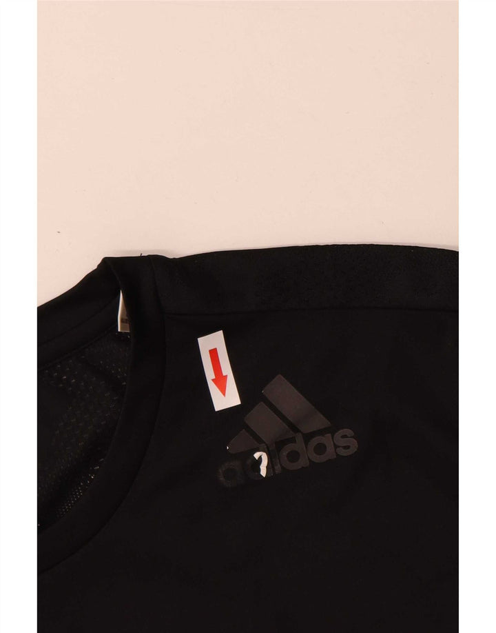Adidas Mens Climacool Camiseta Top Grande Poliéster Preto