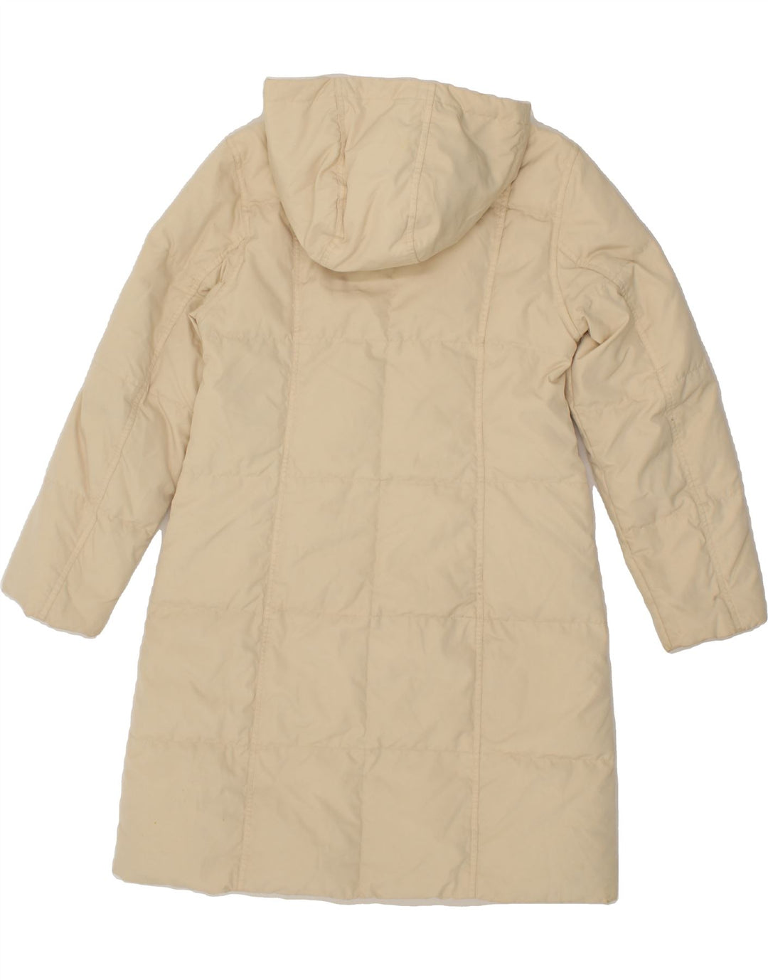 GAS Womens Hooded Padded Coat UK 14 Medium Beige Polyester Vintage Gas and Second-Hand Gas from Messina Hembry 
