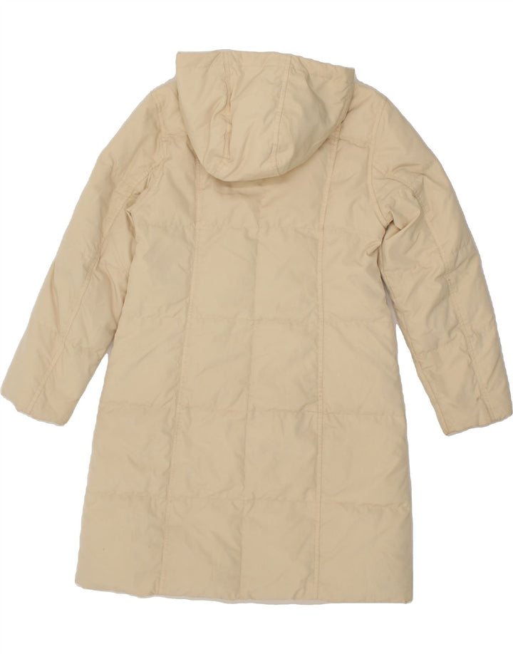 GAS Womens Hooded Padded Coat UK 14 Medium Beige Polyester Vintage Gas and Second-Hand Gas from Messina Hembry 