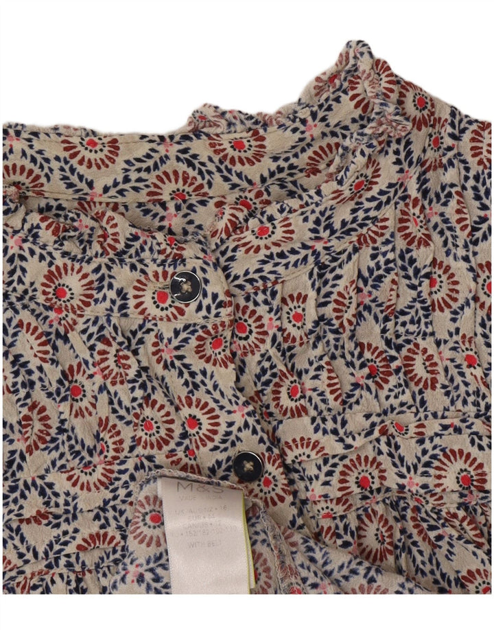 Vestido feminino Marks & Spencer em camadas Reino Unido 16 grande boêmio multicolorido
